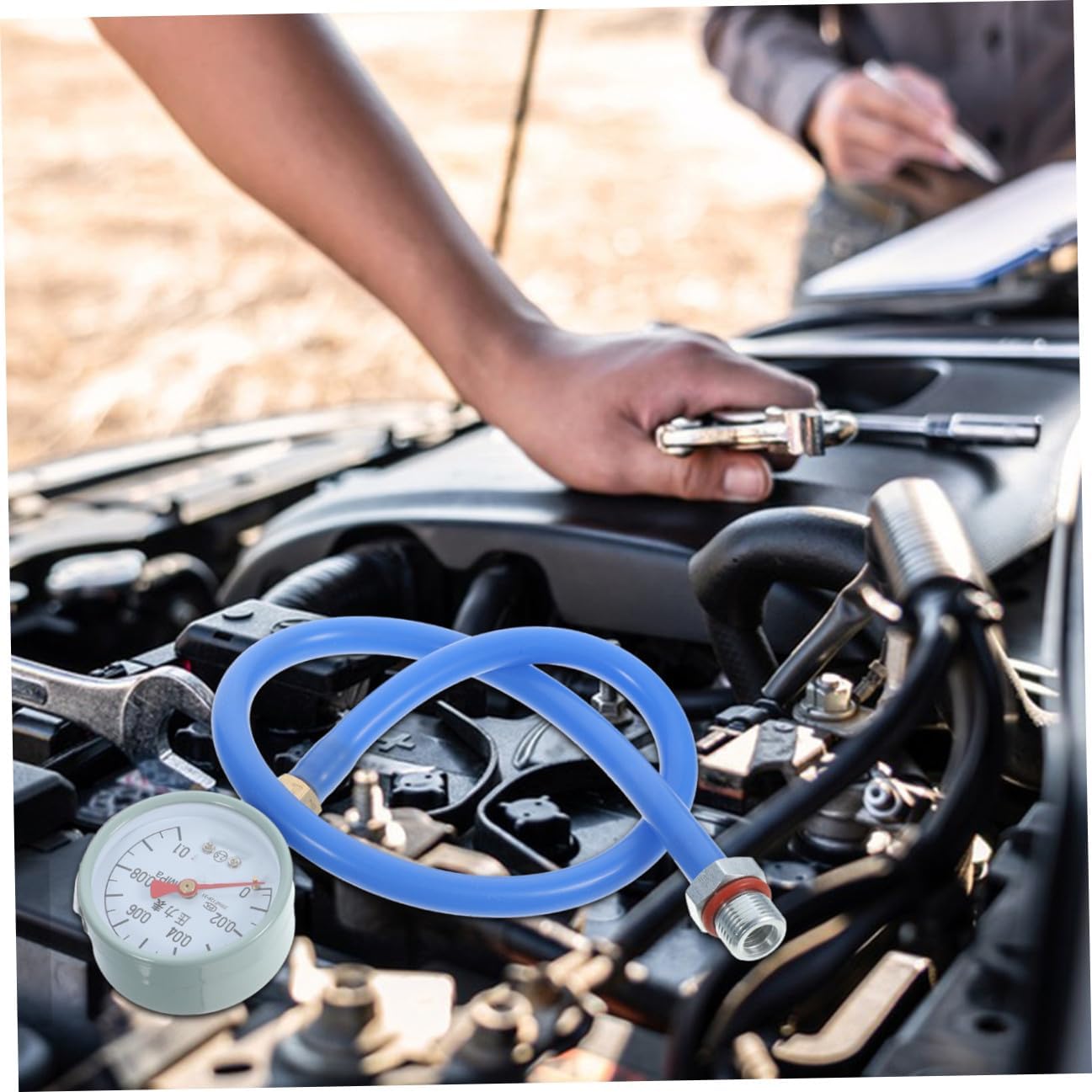 Car Exhaust Back Pressure Tester Kit for Catalytic Clogging Detection
