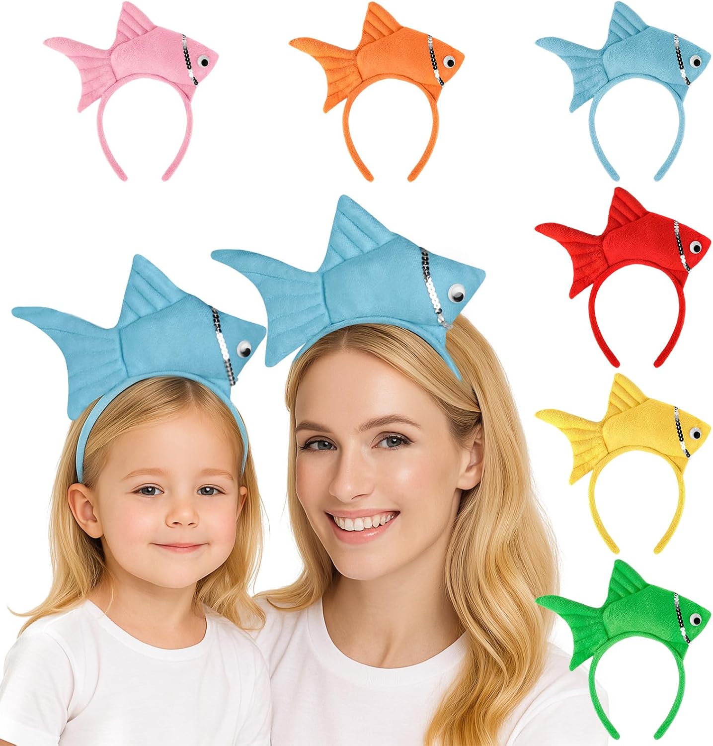 TopTie 6 PCS Fish Headbands for Costume Party