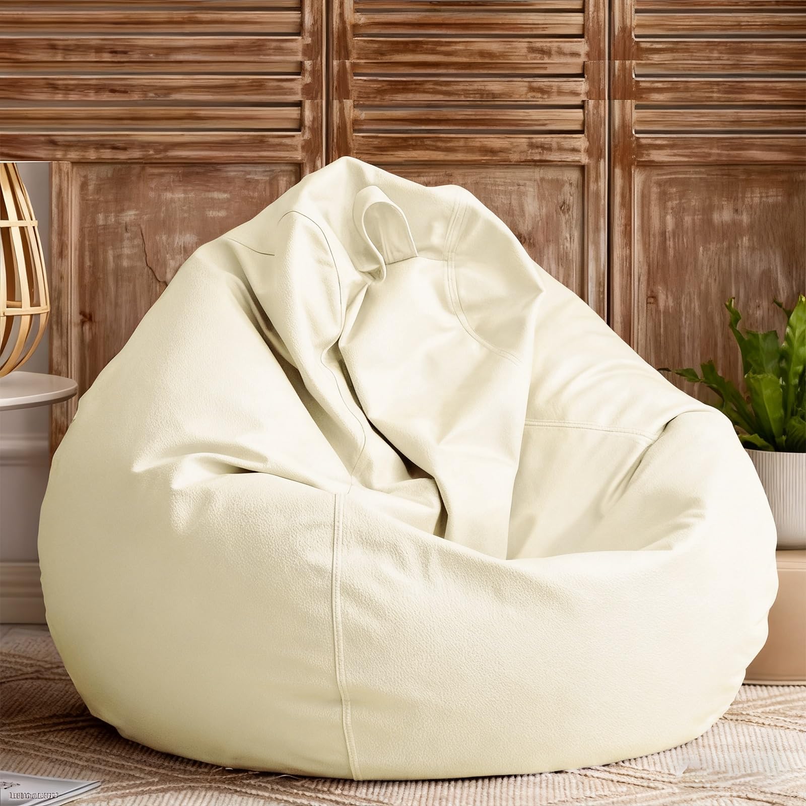 Amazon.com: SXBCyan Bean Bag Cover (No Filler) Faux Leather