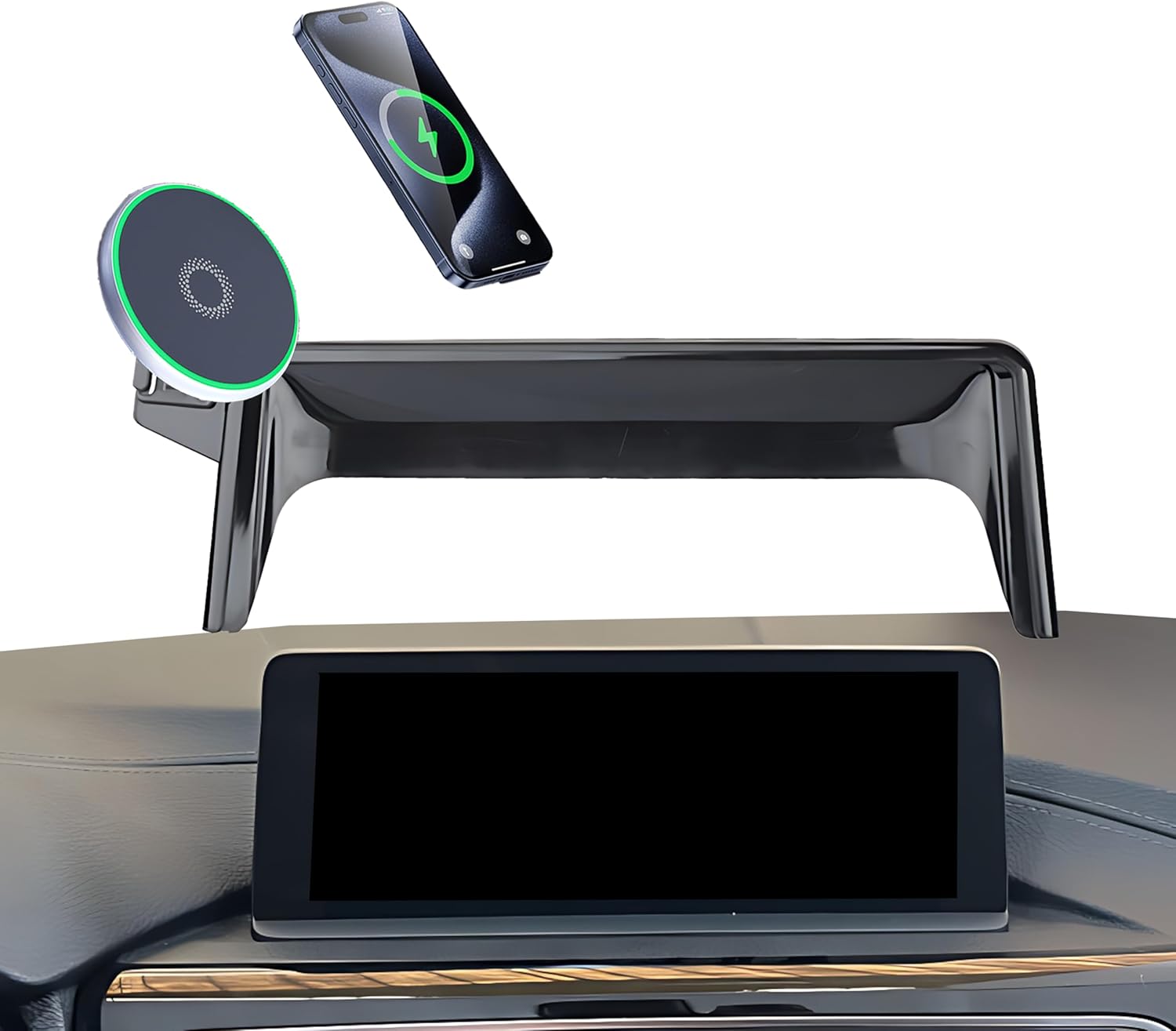 Car Phone Holder for 2012-2021 BMW 3 Series / 2014-2021 BMW 2 Series / 4 Series Accessories Apply to 8.8 Inch Touch Screen 15W Fast Wireless Charger Screen Fixed Clip Cell Phone Mount