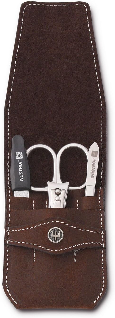 Wusthof 4pc Brown Holder Manicure Set