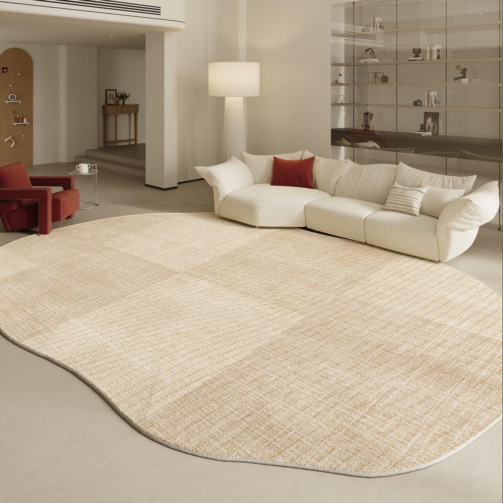 Tapis de salon irrégulier moderne chambre épais moelleux couleur G