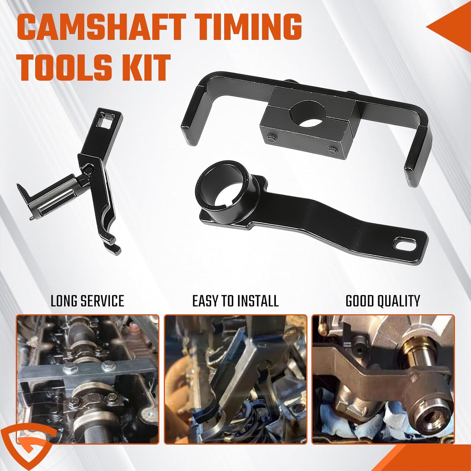 Engine Timing Tool Kit Fit For Ford 4.6L 5.4L 6.8L 2-Valve and 4-Valve Engine with Valve Spring Compressor Tool, 6 Pcs Camshaft Holding Crankshaft Positioning Tool, Replaces# 303-557, 6477