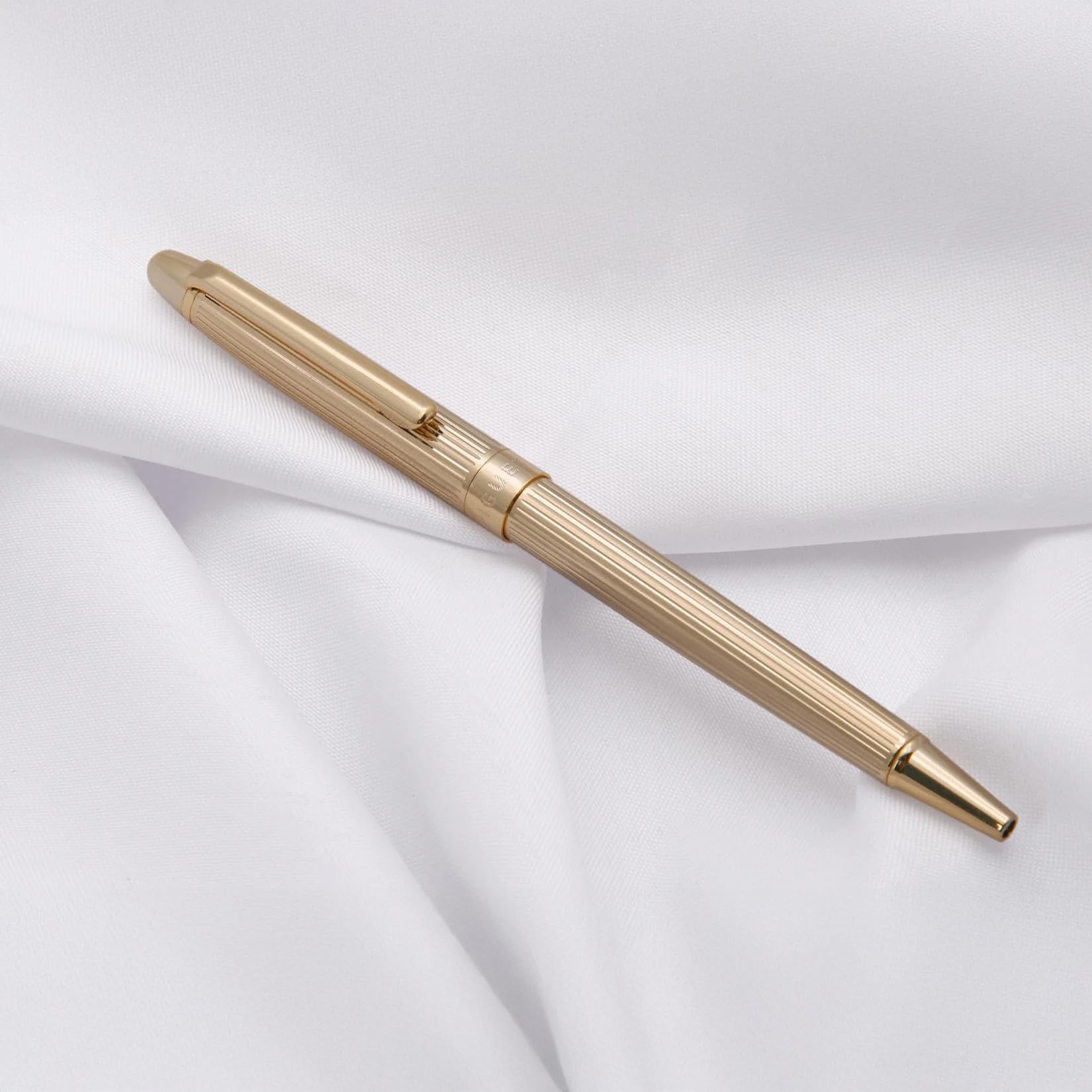 Piguet Genève – Luksusowy i ergonomiczny długopis żelowy Signature – Seria Sigma V – Niebieski atrament – W eleganckim pudełku z uniwersalnym wkładem (l’Doré)