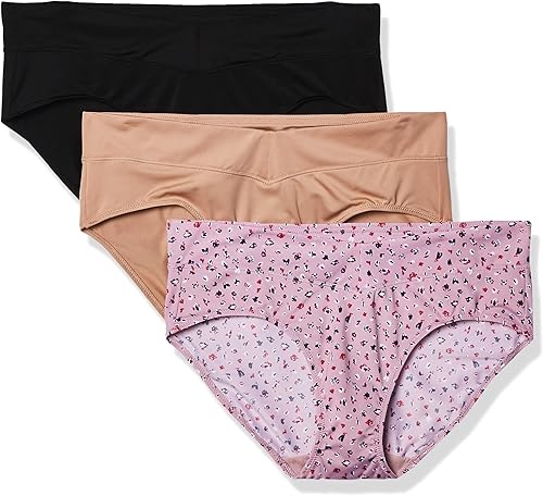 Warners Blissful Benefits para mujer paquete de 3 pantaletas hipster que eliminan la apariencia de vientre hinchado