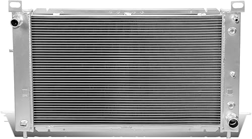 Miniatura 2 de DNA Motoring RA-CCV877-3 - Radiador de aluminio completo de 3 filas compatible con 77-82 Corvette V8 MT, 26.25 x 16.75 x 2.25 pulgadas, entrada de