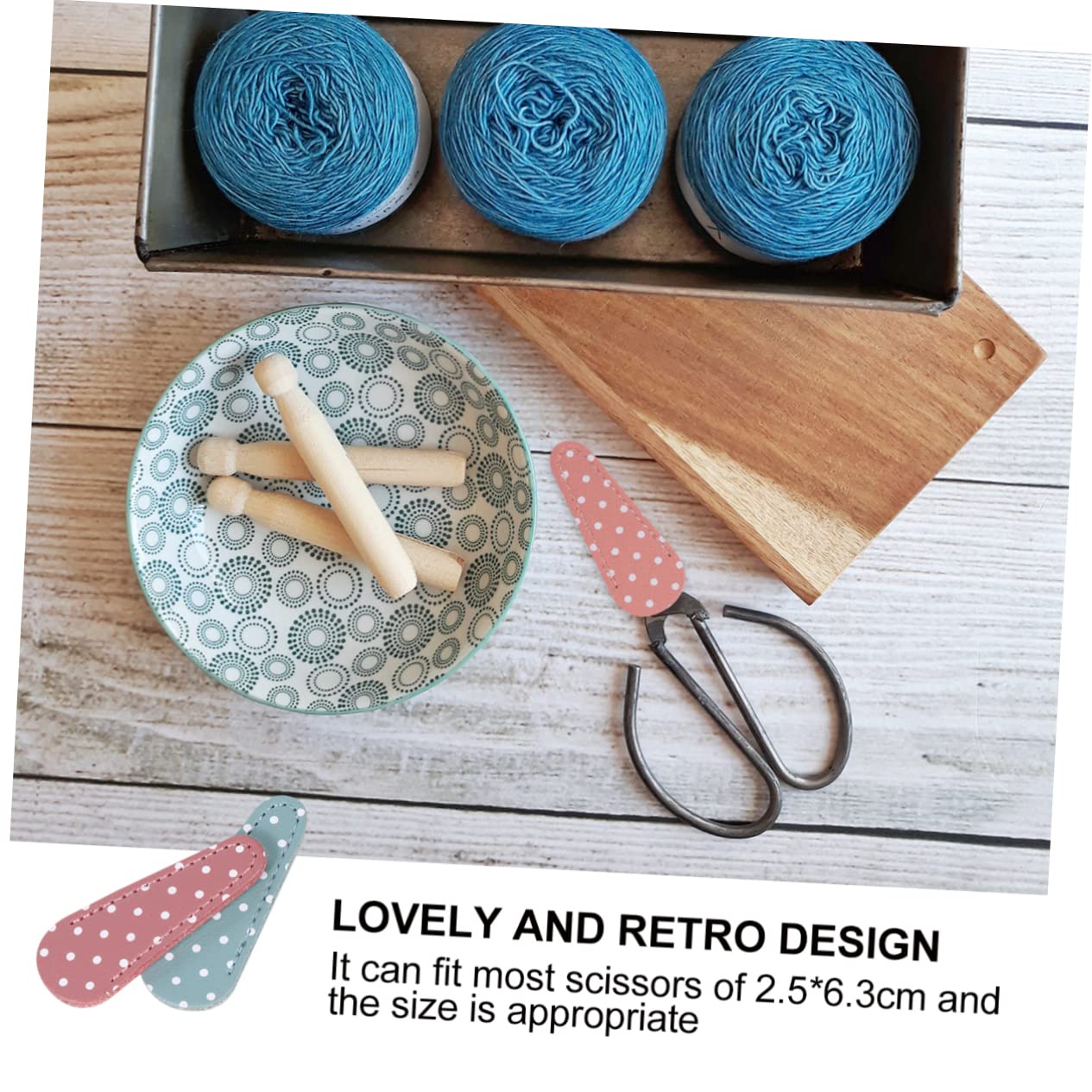 Angoily Scissors Case Leather Protector Elegant Eyebrow Trimming Scissors Cover Mix Colors