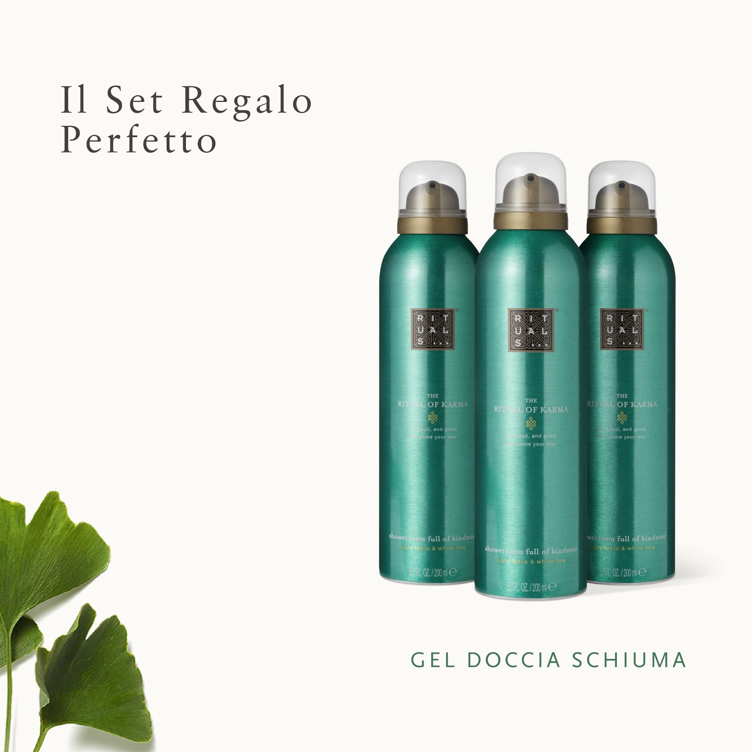 RITUALS Gel Docciaschiuma Confezione Risparmio The Ritual of Karma, 3 x 200 ml - Con Fiori di Loto Sacro & Tè Bianco - Proprietà Idratanti & Rinfrescanti
