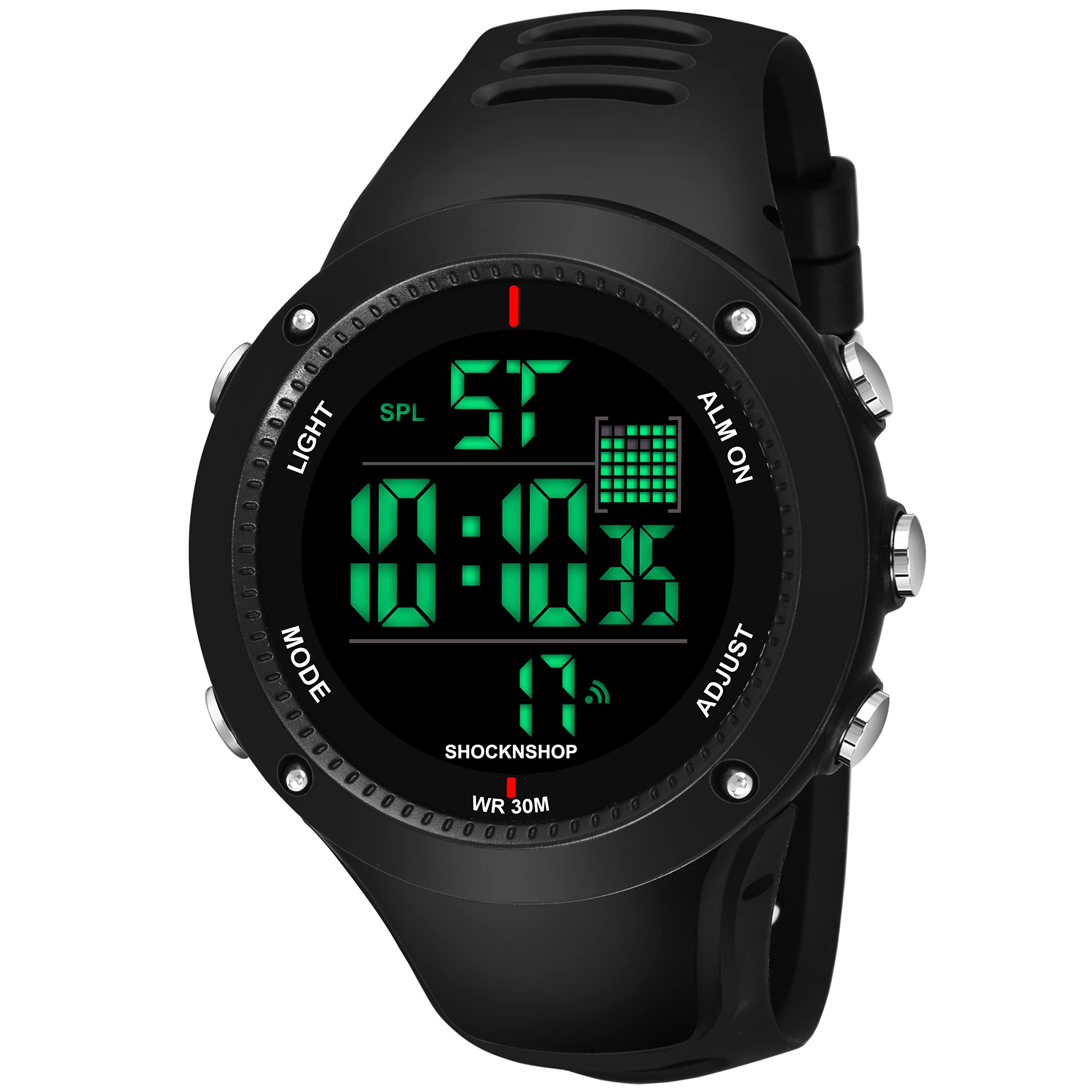 Shocknshop Plastic Outdoor Sports Digital Black Dial Men Boys Watch -W321 (Black, Black), Black Band (B09RH7LSL4) Amazon Price History, Amazon Price Tracker