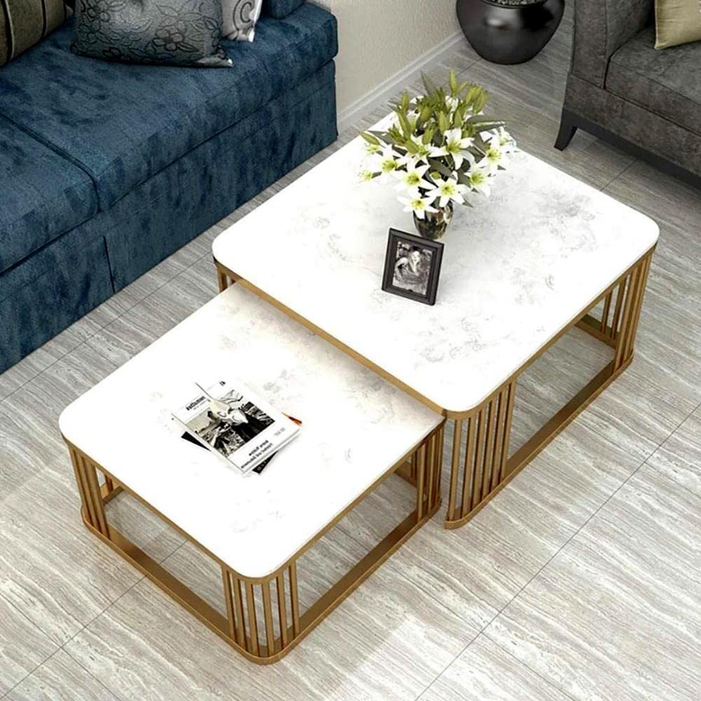 WOODWALLZ Square Coffee Tables,2 Square Coffee Table Set Coffee Table