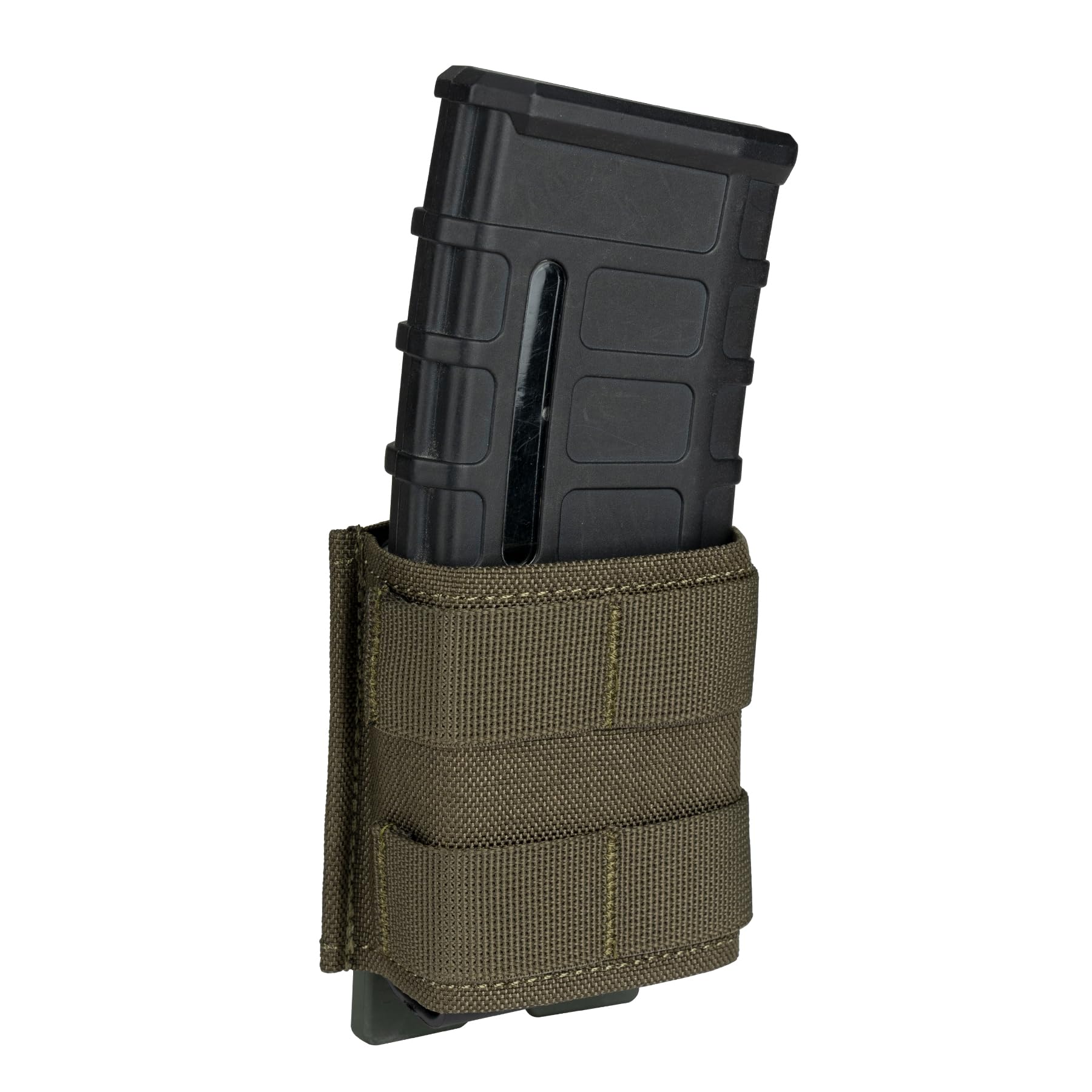 IDOGEAR Rifle Mag Pouch Molle 5.56mm Magazine Pouch Single Open-Top AR Mag Carrier Holder with Quick Release Mag Insert for M4 M16
