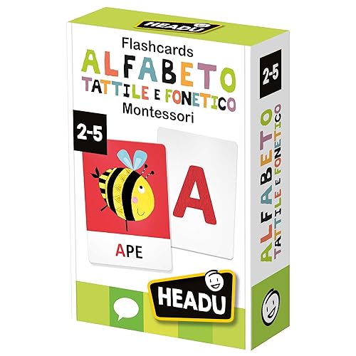 Headu Flashcards Alfabeto Tattile E Fonetico Montessori Leggi Tocca E