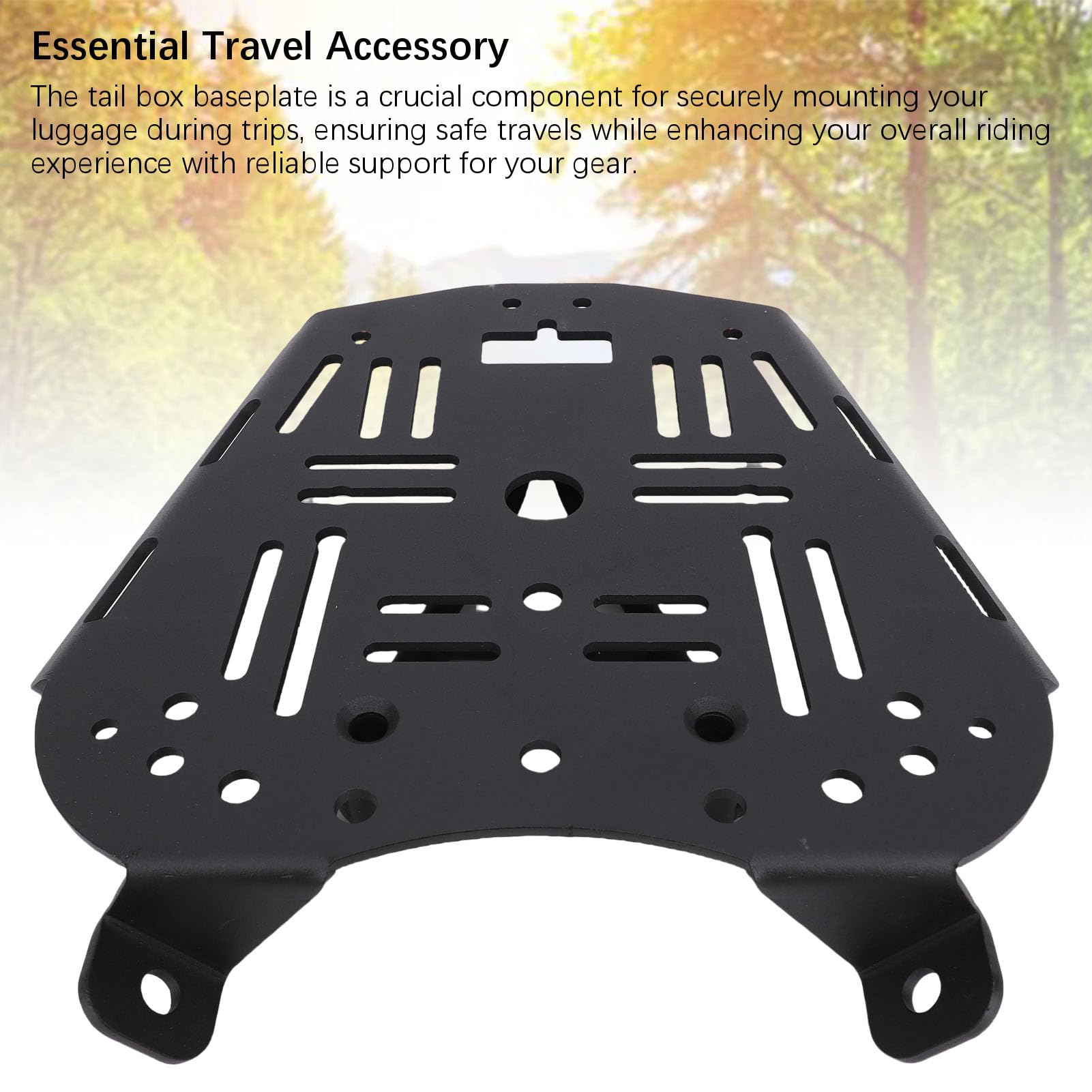 Caja de Placa Base Inferior Acero de Carbono Reemplazo de Placa de Montaje de Estuche Trasero Removible de Acero Trasero para Zontes 368g 501g