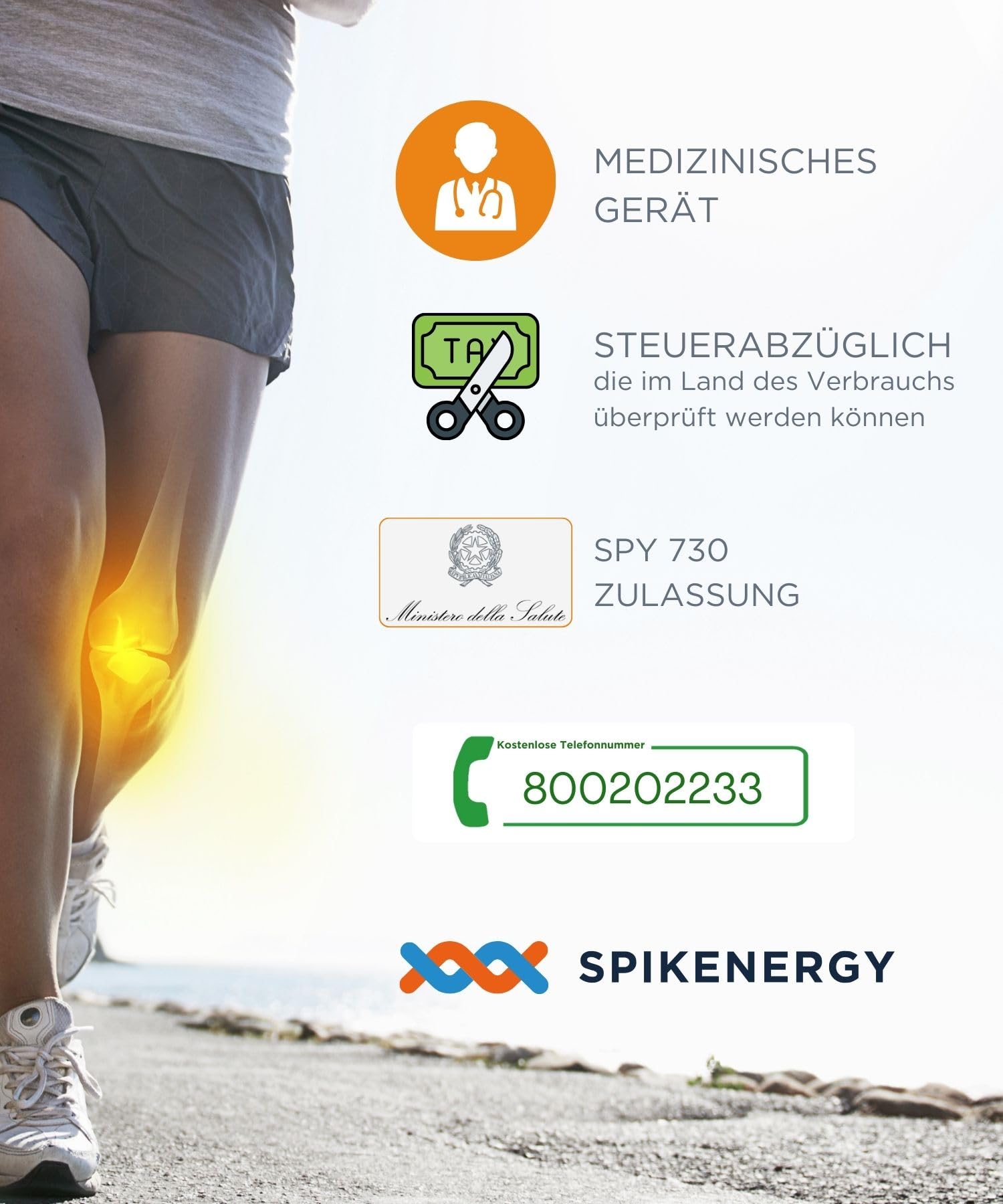 Spikenergy Rückenstützgürtel Damen, Herren, Elektromagnetische Therapie - H 32 cm Rückenbandage für Rückenschmerzen, Rückengurt, Medizinischer Selbstbehalt, Made in Italy