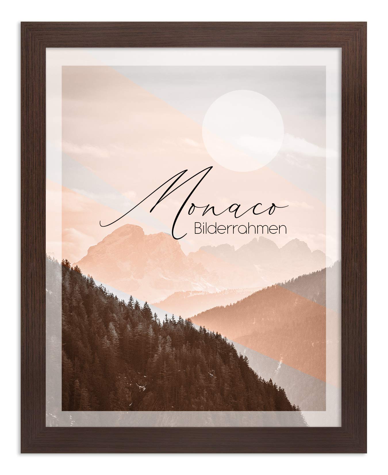 BIRAPA Cornice per foto modello Monaco 50x70 cm Cornice per foto e poster Cornice in legno Rovere scuro - Ottico