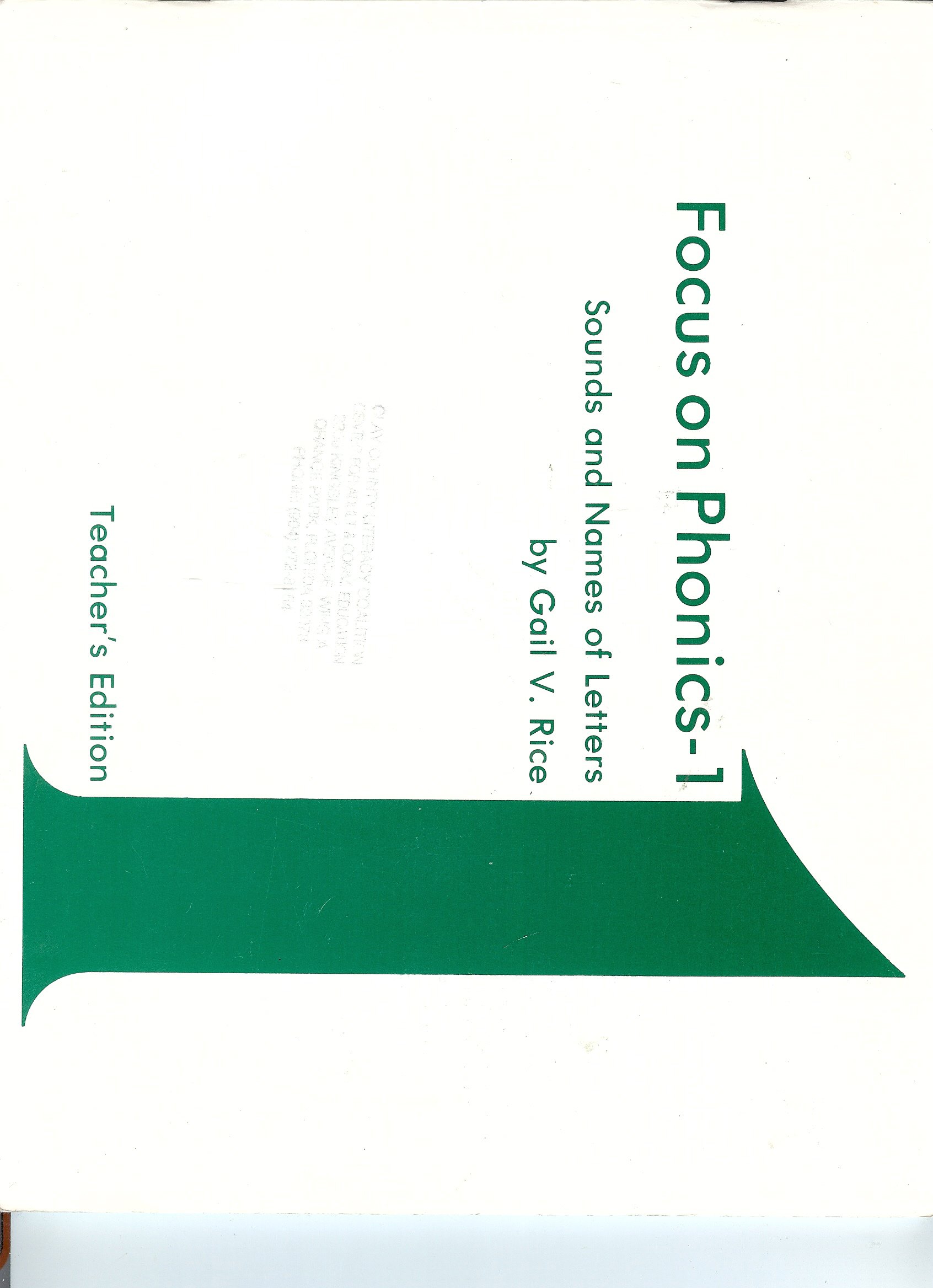 Focus on Phonics-1: Sounds and Names of Letters/Teacher's Edition