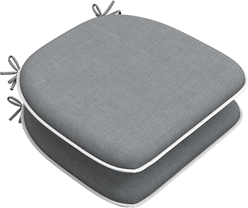 LVTXIII - Cojines de asiento de patio de 16 pulgadas de profundidad x 17 pulgadas de ancho, cojines para sillas de exteriores, para todo tipo de gris