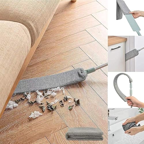 Miniatura 2 de Cepillo de limpieza telescópico extraíble y lavable de microfibra cepillo de limpieza de polvo artefacto retráctil de limpieza de polvo para el