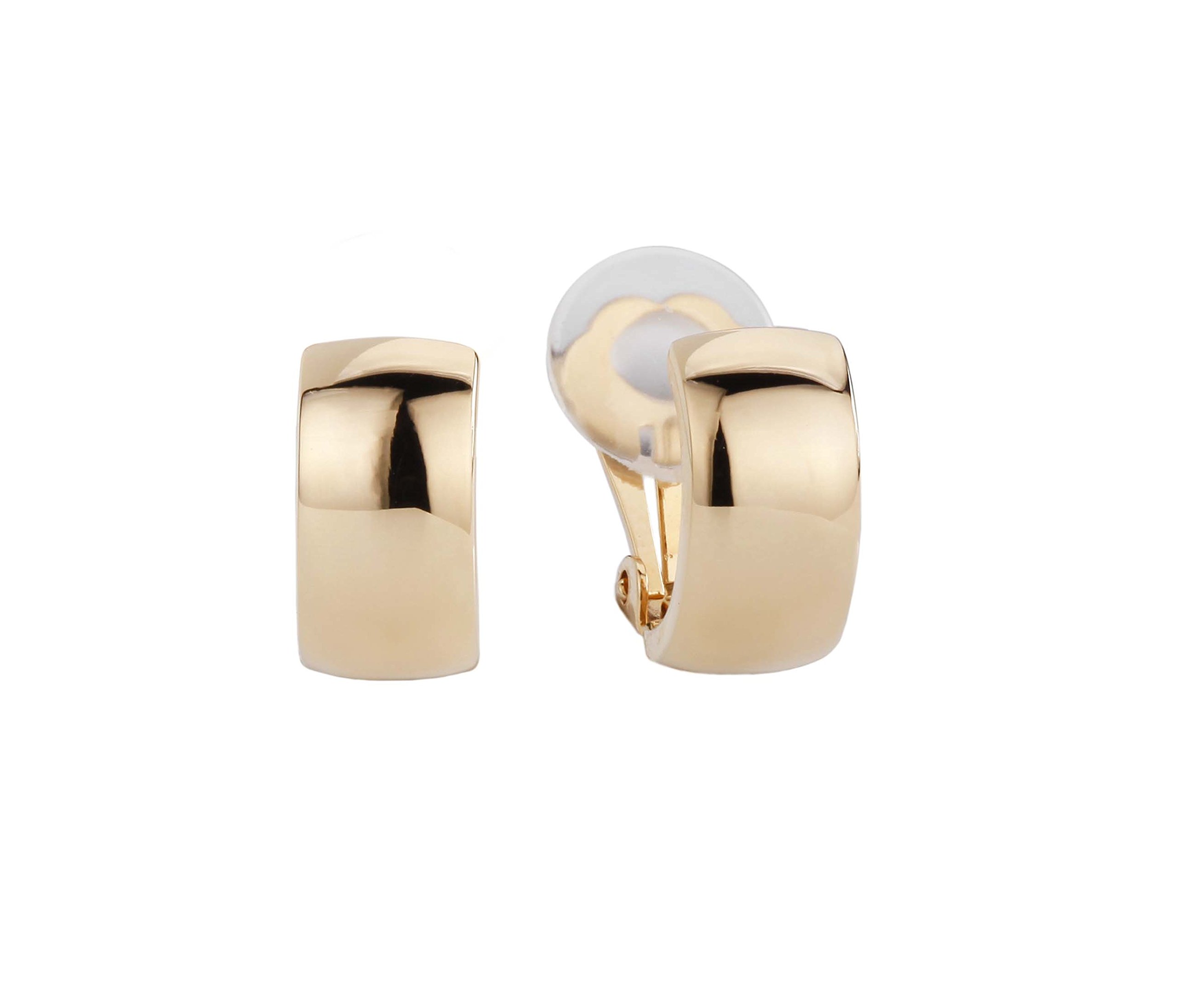 Traveller® joyas pendientes pendientes Clip – 22 quilates o rodio – Kleine halbcreolen