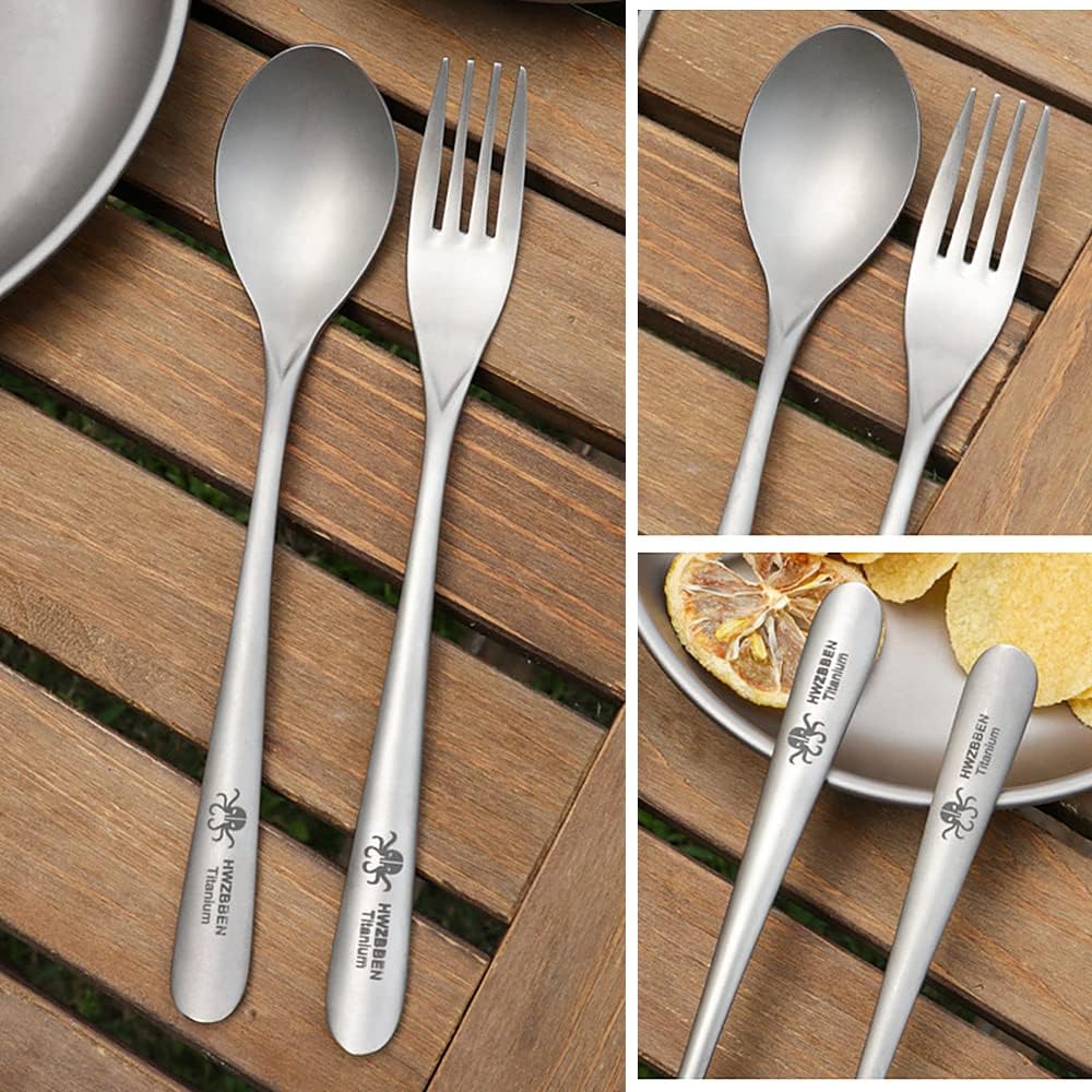 Lightweight Titanium Fork for Home Outdoor Camping Hiking Picnic