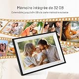 AEEZO Cadre Photo Numérique WiFi 32 Go de Mémoire, Mode Sommeil (Noir) - 3