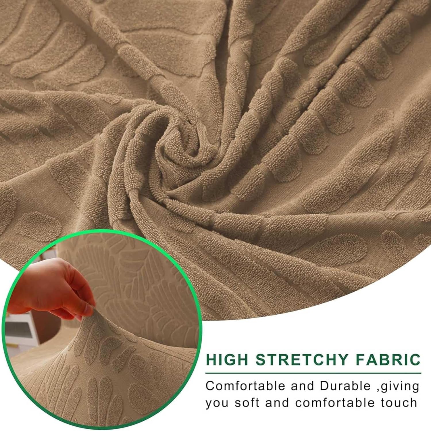 N/A Armless Jacquard Futon Covers, Stretch Futon Couch Cover, with Elastic Bottom for Folding Sofa Slipcover Without Armrests,F,160~190cm