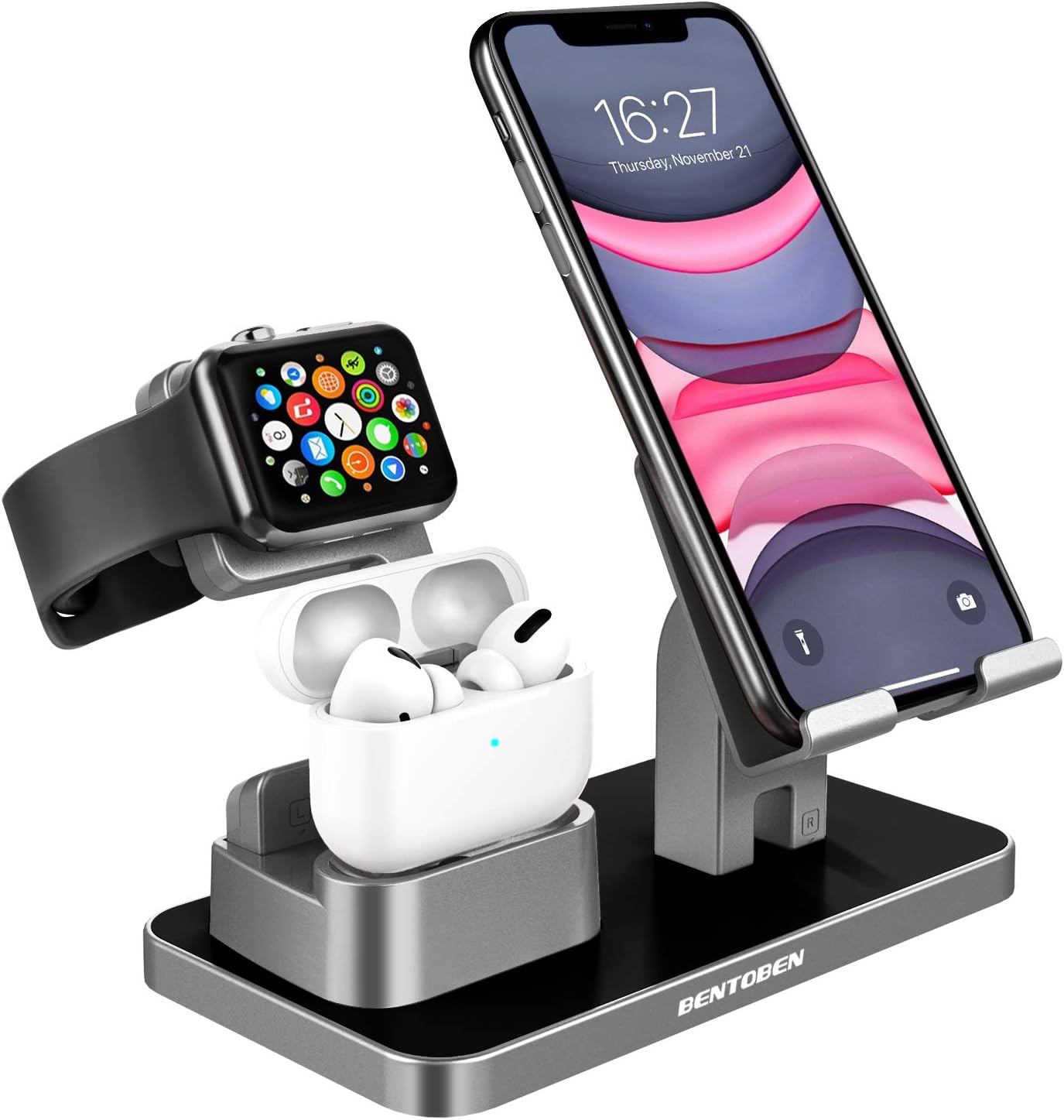 Amazon.com: KANGYA 3 in 1 Charging Stand, Charging Dock Compatible with  Airpods Pro 2/1 Apple Watch SE/6/5/4/3/2 iPhone 13 12 11 SE 2020 Xs Max XR  X 8 7 6S 6 Plus