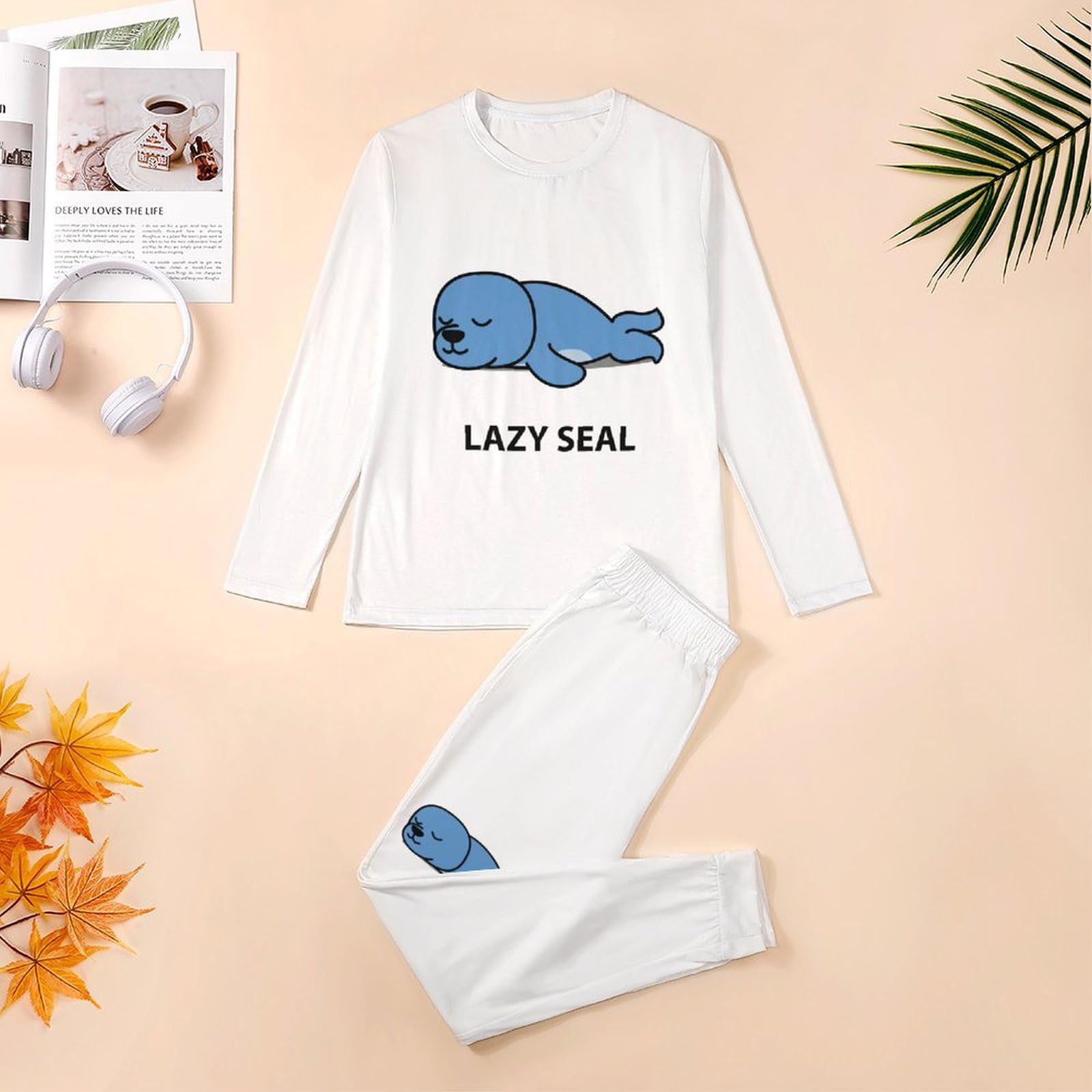 アザラシ刺繍 グレー Mサイズ ルームウェア アザラシ刺繍 グレー Mサイズ ルームウェア アザラシ刺繍 グレー