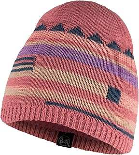 Gorro de punto y forro polar, diseño de rayas, color rosa, Corix Rosé, Talla única