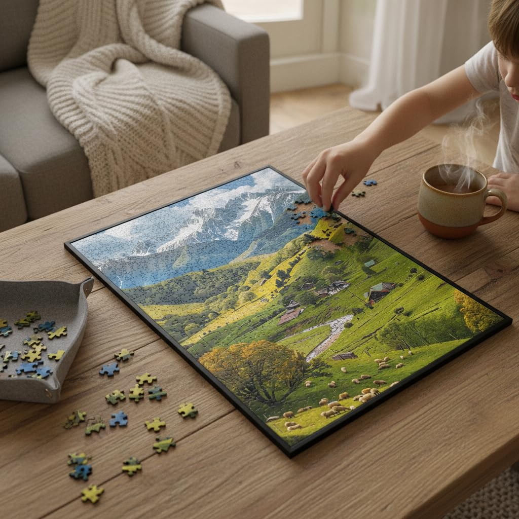 Puzzle di Legno Paesaggio, style to 1, 500 | Superficie liscia, Puzzle da collezione, Per attività manuale, Per decoratori casa