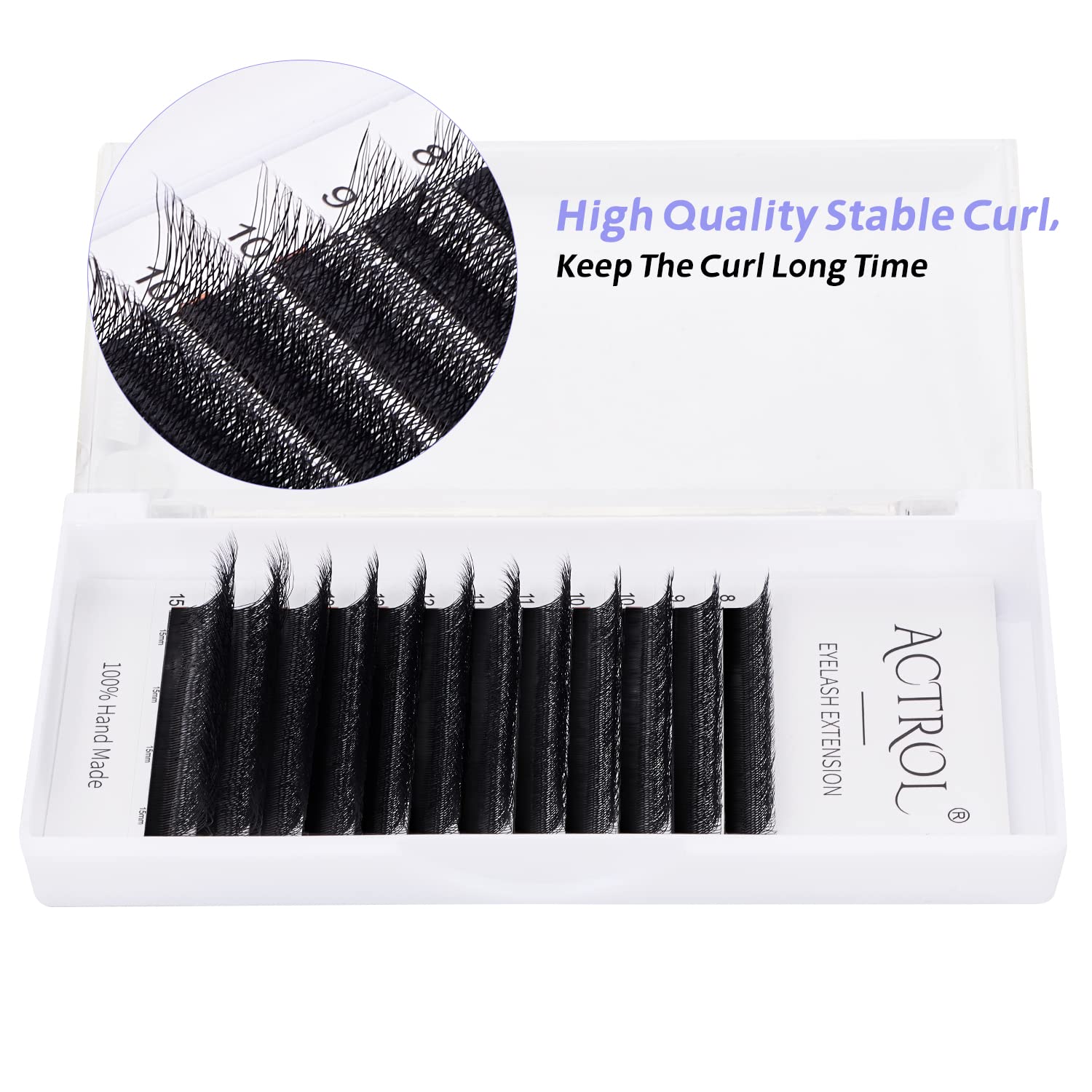 ACTROL 5D W Lash Extensions 0.07mm D Curl 13mm Premade Eyelashes image 4