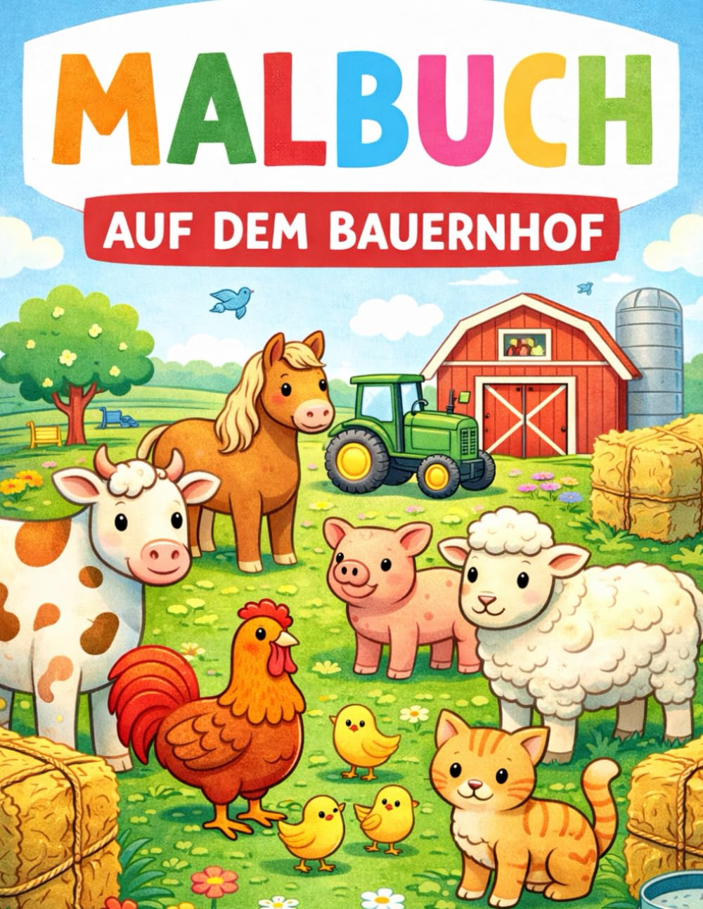 Malbuch: Auf dem Bauernhof (Malspaß für Kinder – Die kreative Malbuch-Serie)