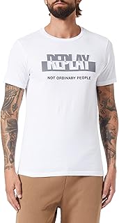 REPLAY Herren M6295 T-Shirt, 001 White, XS