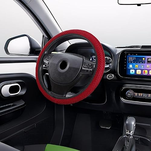 Funda elástica elástica para volante de automóvil, protector antideslizante para volante de automóvil de 15 pulgadas, accesorios universales para