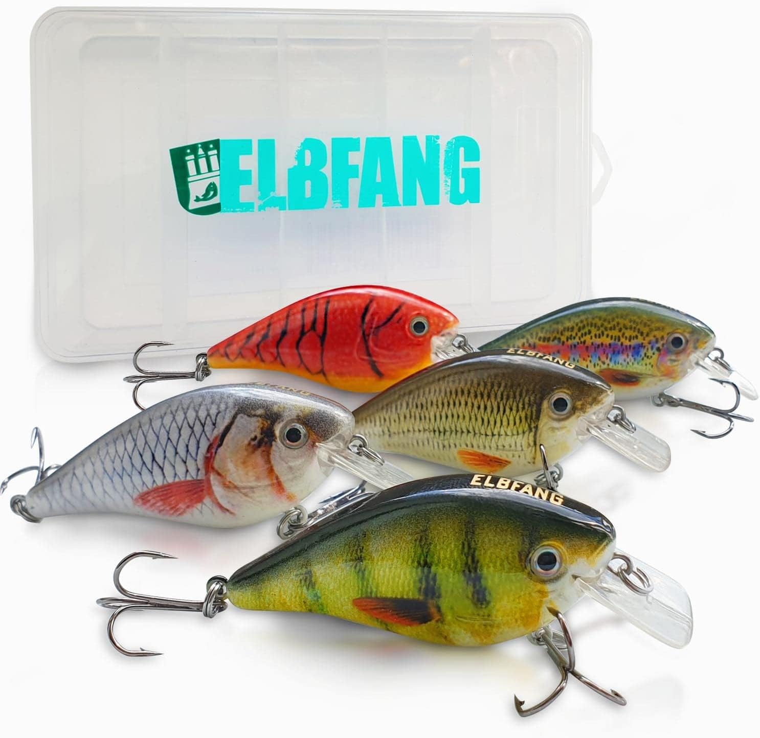 Borsa da pesca piena di scatole da pesca | completa di wobbler esche artificiali in gomma | accessori da pesca per luccio, lucioperca, pesce persico