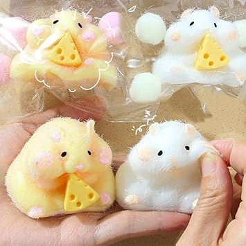 4 adet Taba Squishy Toys, pel  hayvanlar, Fufu pel  hayvanlar, hamster Squishy-oyuncak, stres s kma oyunca , yeti kinler i in sevimli, stres azaltma, otizm i in korku oyunca