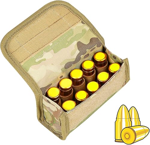 Miniatura 2 de IronSeals Tactical Outdoor 10 Round Shotgun Shell munición pistola bala Buttstock Recarga titular Molle bolsa para calibre 12 o 20