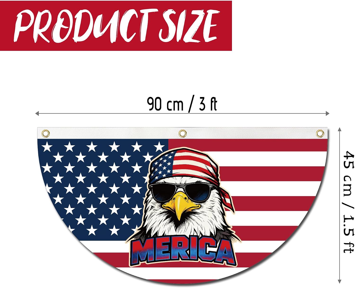 2-Pack 4th of July American Flag - 1.5X3 Ft | with 3 Brass Grommets - for Garden Yard Balcony Anniversary Patriotic Decorations