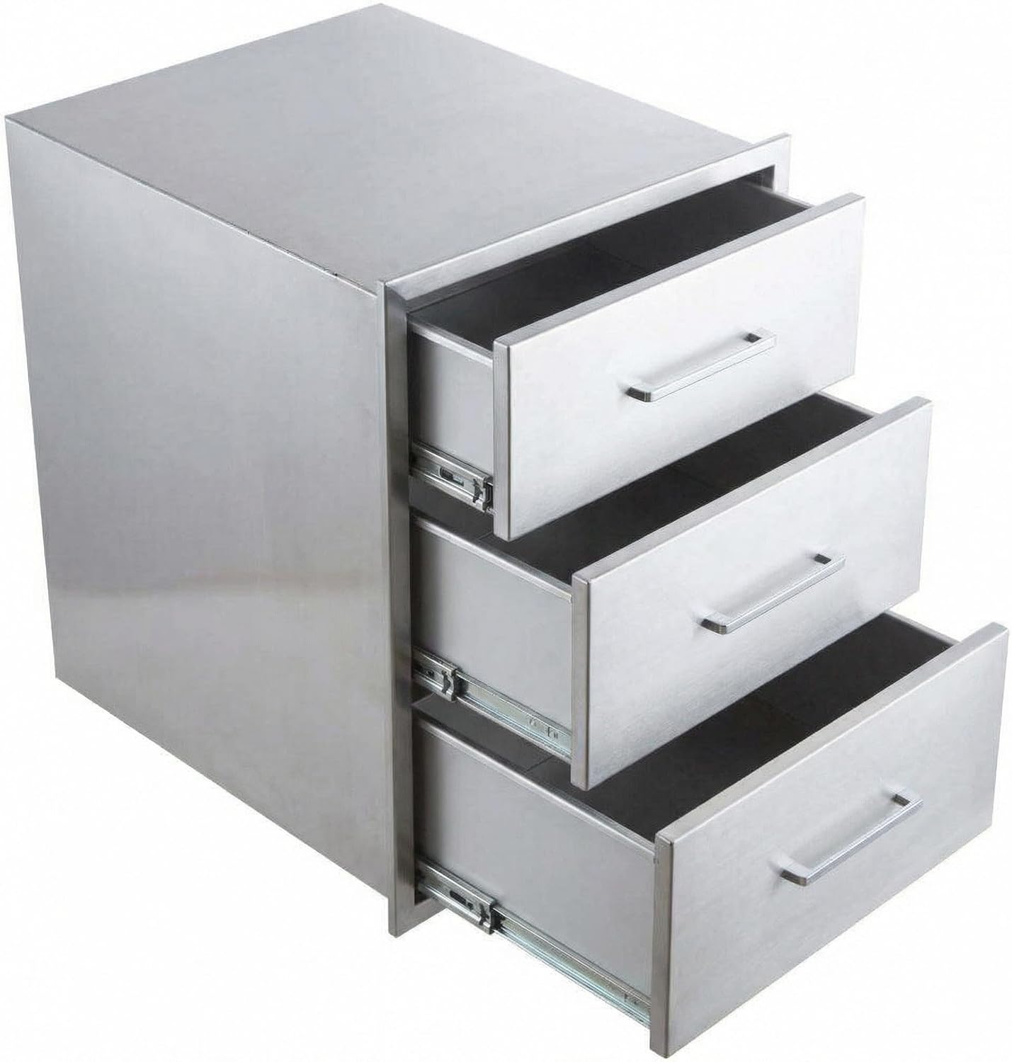 Outdoor Kitchen Drawer, Stainless Steel 30" x 23" 10" Flush Mount Kitchen Drawer for BBQ Island Storage, Heavy Duty Kitchen Drawers with Smooth Sliding Rails for Patio, Backyard