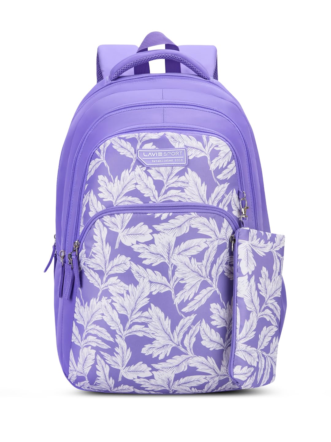 Leaflet 36L Purple Backpack | Fits Upto 15 Inch Laptop | Organizer & Bottle Holder |Rain Cover |Pencil Pouch | Gift for Men, Women, Boys, Girls | Laptop Sleeve for School & College-image-12