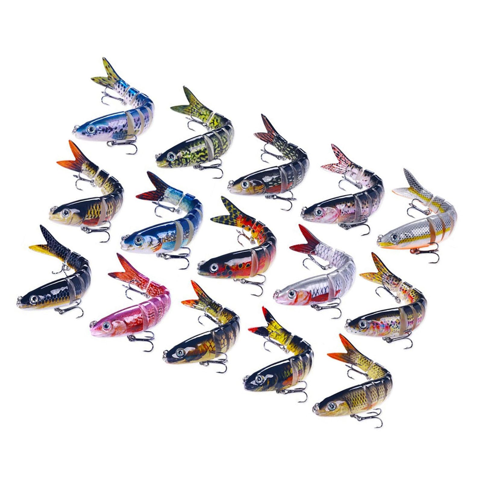 Künstliche 3D Angelköder, Swimbait, mehrere Abschnitte, Angelköder, Salzwasserköder, Köder, Swimbait
