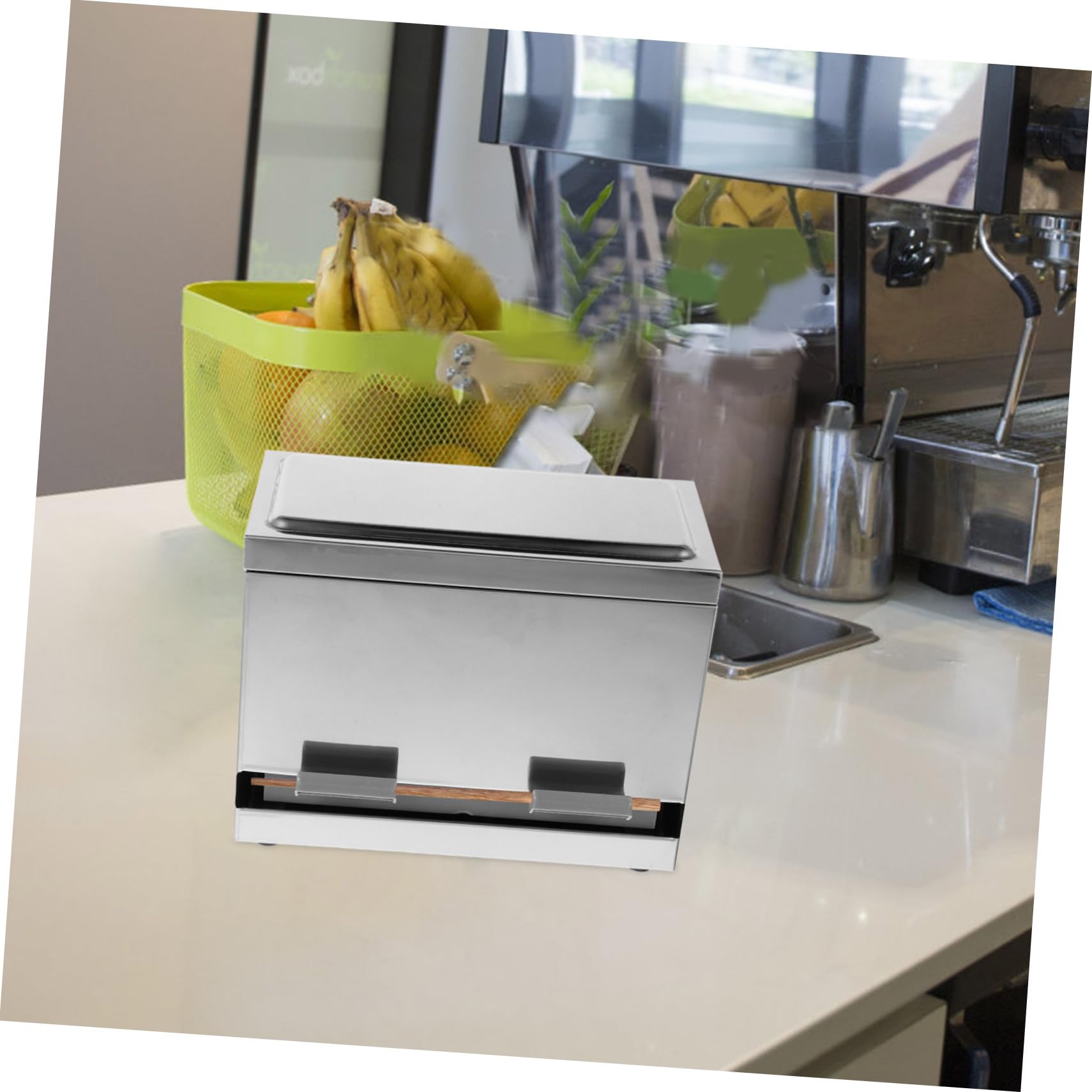 Automatischer Edelstahl Strohhalm Essstäbchen spender mit Pressmechanismus Großer Aufbewahrungsbox für Gastronomie und Haushalt Langlebiger Trinkhalm container Praktischer