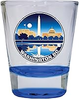 Vista 1 de R and R Imports Washington, D.C. Souvenir - Vaso de chupito redondo de 1.5 onzas, color azul A