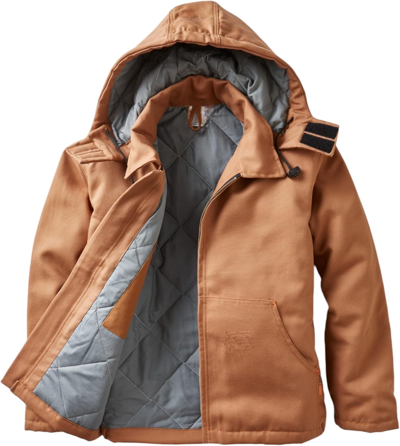 Rasco FR Men's Duck Hooded Jacket, Designed in the USA, Removable Hood, Front Pouch Pockets, CAT 3, NFPA 2112 - Image 3