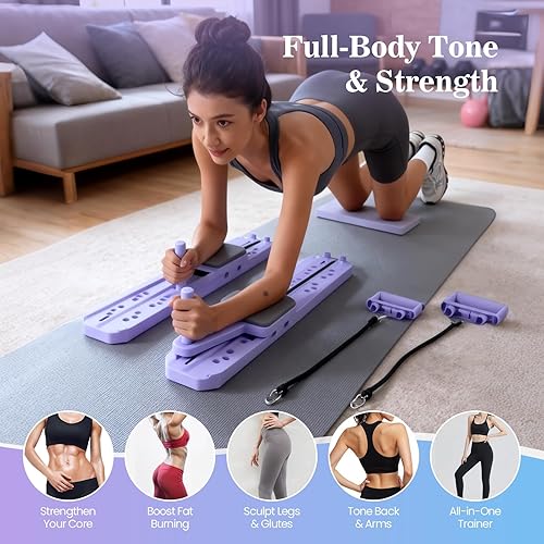 Miniatura 2 de Nicoler Portable Pilates Reformer Set- Pilates Board 8-in-1 Multi-Functional Pilates Equipment