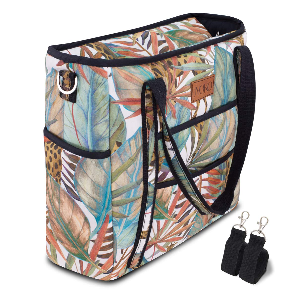 JYOKO Bolso Cochecito + Anclajes + Asa Larga Ajustable Hecho en Dralón Antimanchas Repelente Al Agua