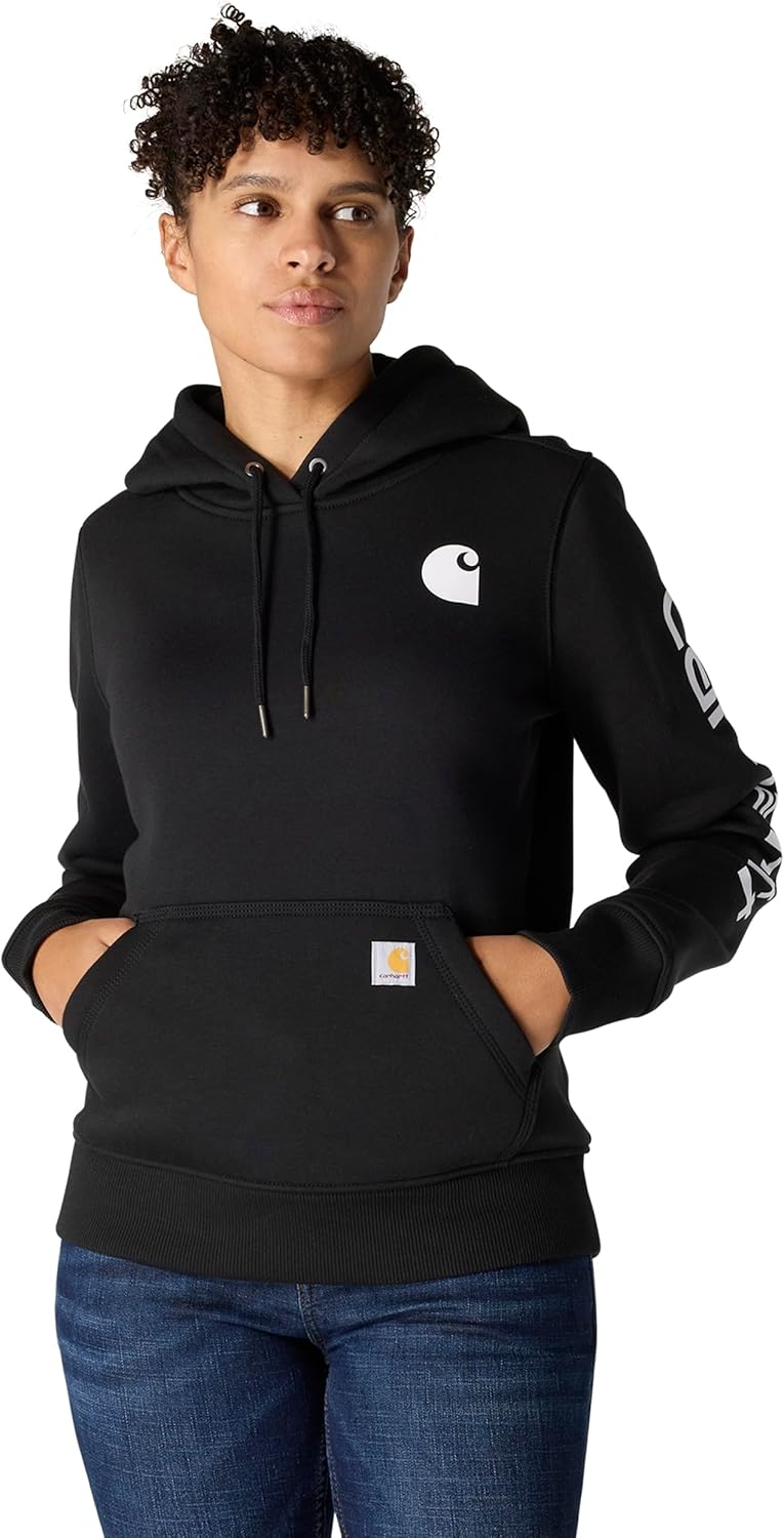 Carhartt Women’s Relaxed Fit Midweight Logo Sleeve Graphic Sweatshirt