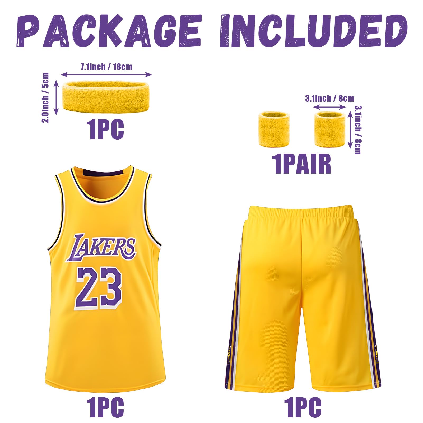 Camiseta y Pantalones Cortos de Baloncesto, Traje Sin Mangas de Baloncesto, Camiseta de Baloncesto para Niño, Conjunto Baloncesto Niños (FR/ES, Números, 130, 140, Regular, Amarillo)
