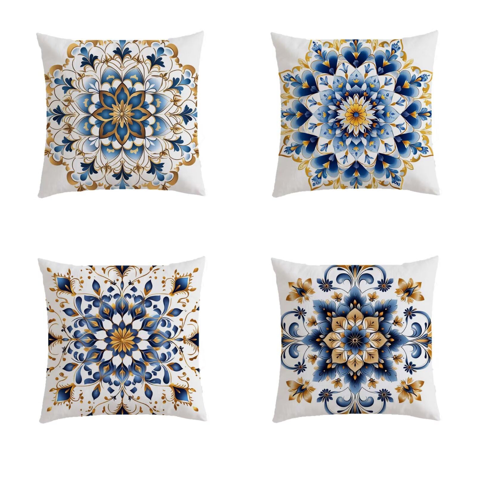 Housse coussin exterieur mandala 40x40cm pour sublimer votre salon de jardin