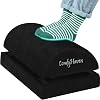 Premium Adjustable Ergonomic Under Desk Foot Rest Ideal for Office & Home Use, Memory Foam Foot Stool - Relieves Back & Hip Pain Velvet Velboa